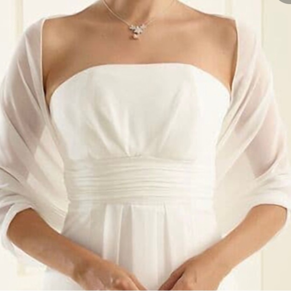 Never worn sheer light grey dress shawl
